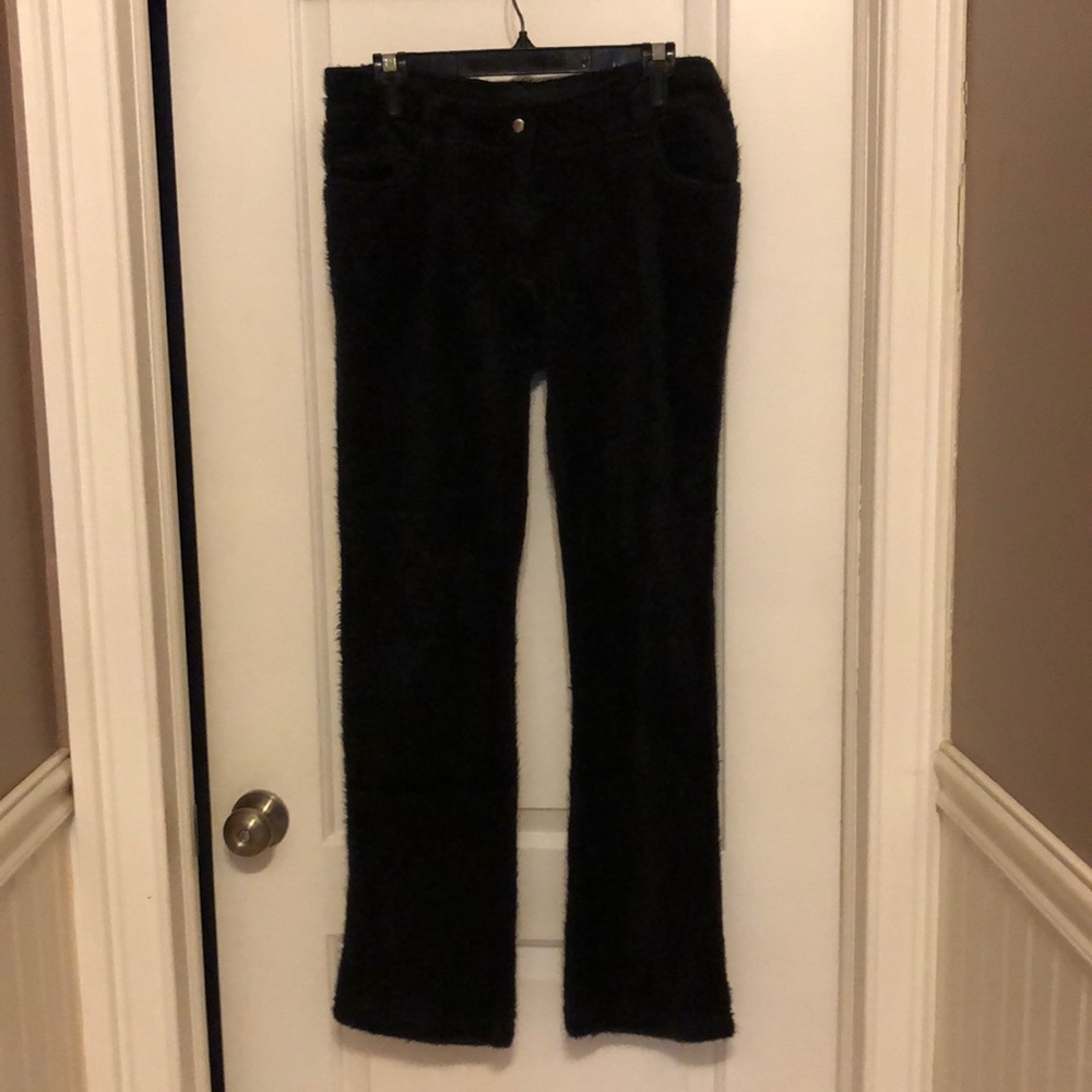 Rare Lip Service Faux Fur Black Pants